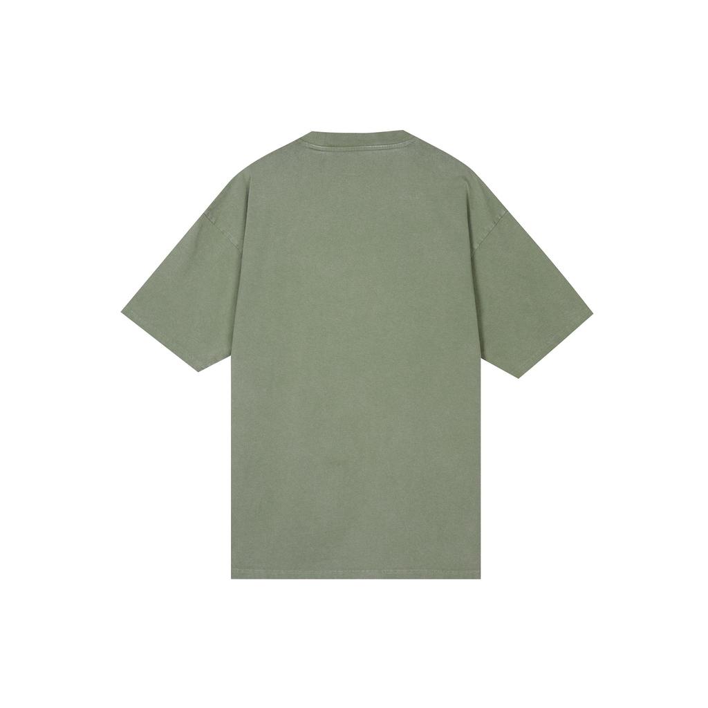 Converse T Shirts Unisex Gray Green Crew Neck Moderate Straight Fit 10021630-A06