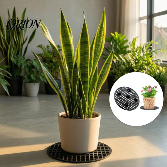 Durable Plant Risers 6Pcs Pot Risers, 8 Inch Round Plastic Bases Elevator Stands, Feet for Indoor Outdoor Flower Pots Lifters