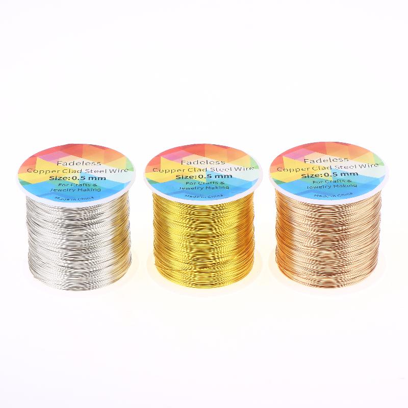 100M/328Ft Fadeless Copper Clad Steel Wire Bendable Metal Sculpting Wire For Craft Floral Jewelry Making 0.3/0.4/0.5Mm