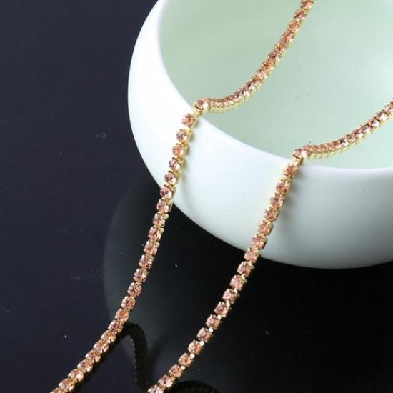 2.1 Yards DIY Bling Crystal Rhinestone Chain Trim Sewing Crafts Decoration Trim