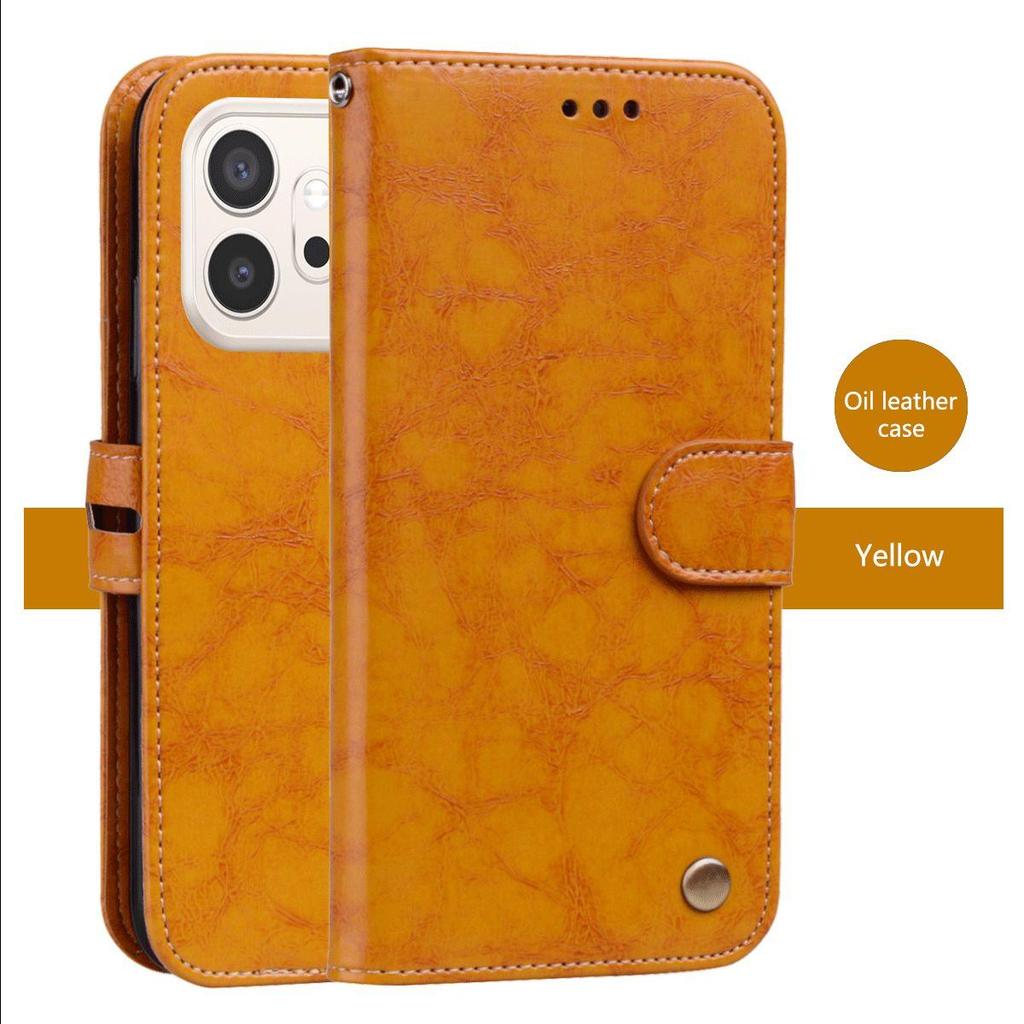 Vintage Crazy Horse Texture PU Leather Flip Wallet Phone Case for HONOR 600 Card Holder Kickstand Shockproof Protective Cover