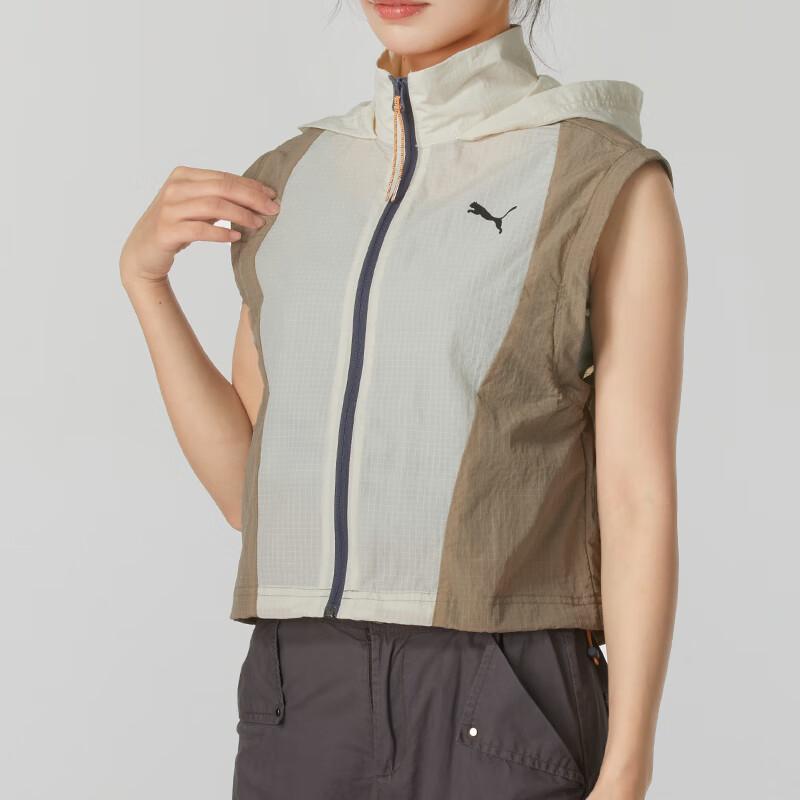 Puma Color Block Reversible Hooded Casual Jacket Women Jackets Brown 628979-87