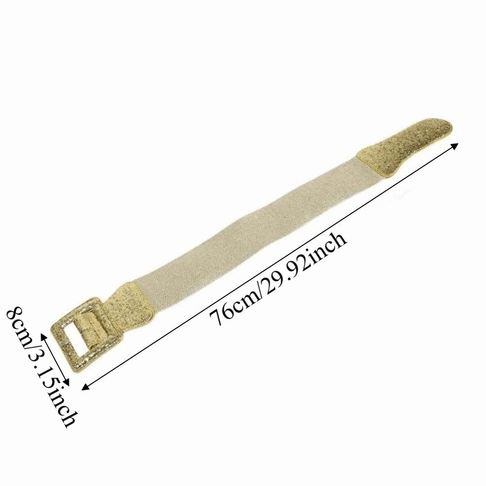 Waist Closure Fashion Wide Waist Belt Vintage Sparkling Wide Waistband Adjustable Blingbling Sequin Elastic Belt Party Club