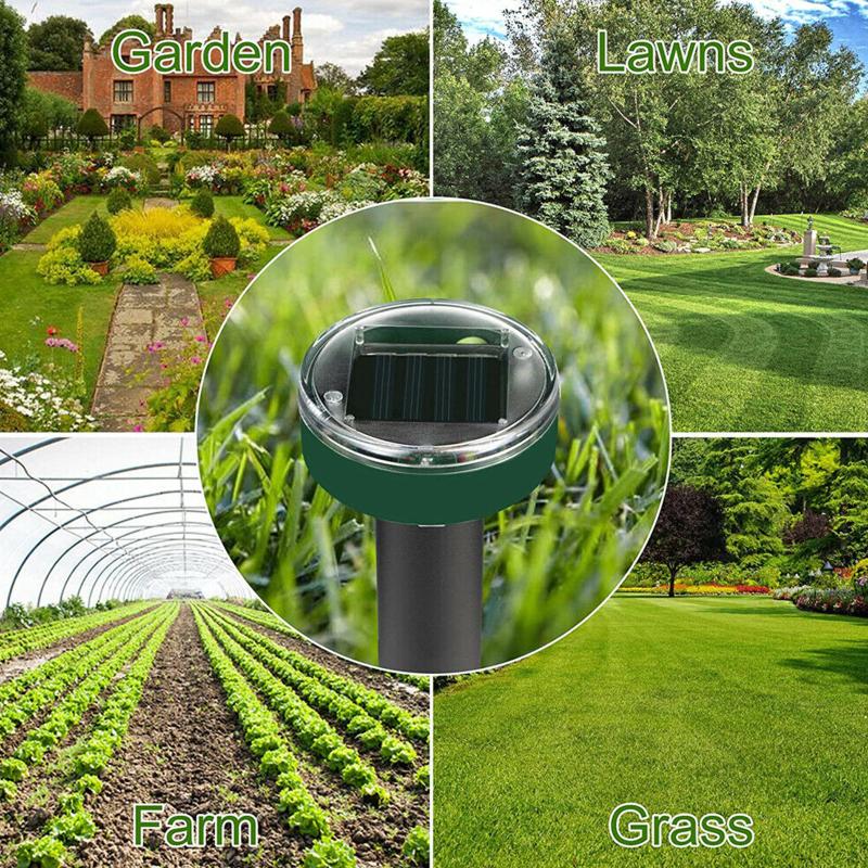 Respingător solar pentru șoarece Buzzer încorporat în aer liber Ultrasunete Vibrant Electronic Led Fermă Șarpe