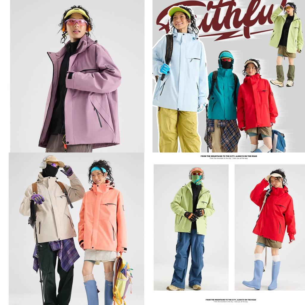 Outdoor Men Women 3in1 Waterproof Windproof Fleece Ski Jacket For Hiking And Camping