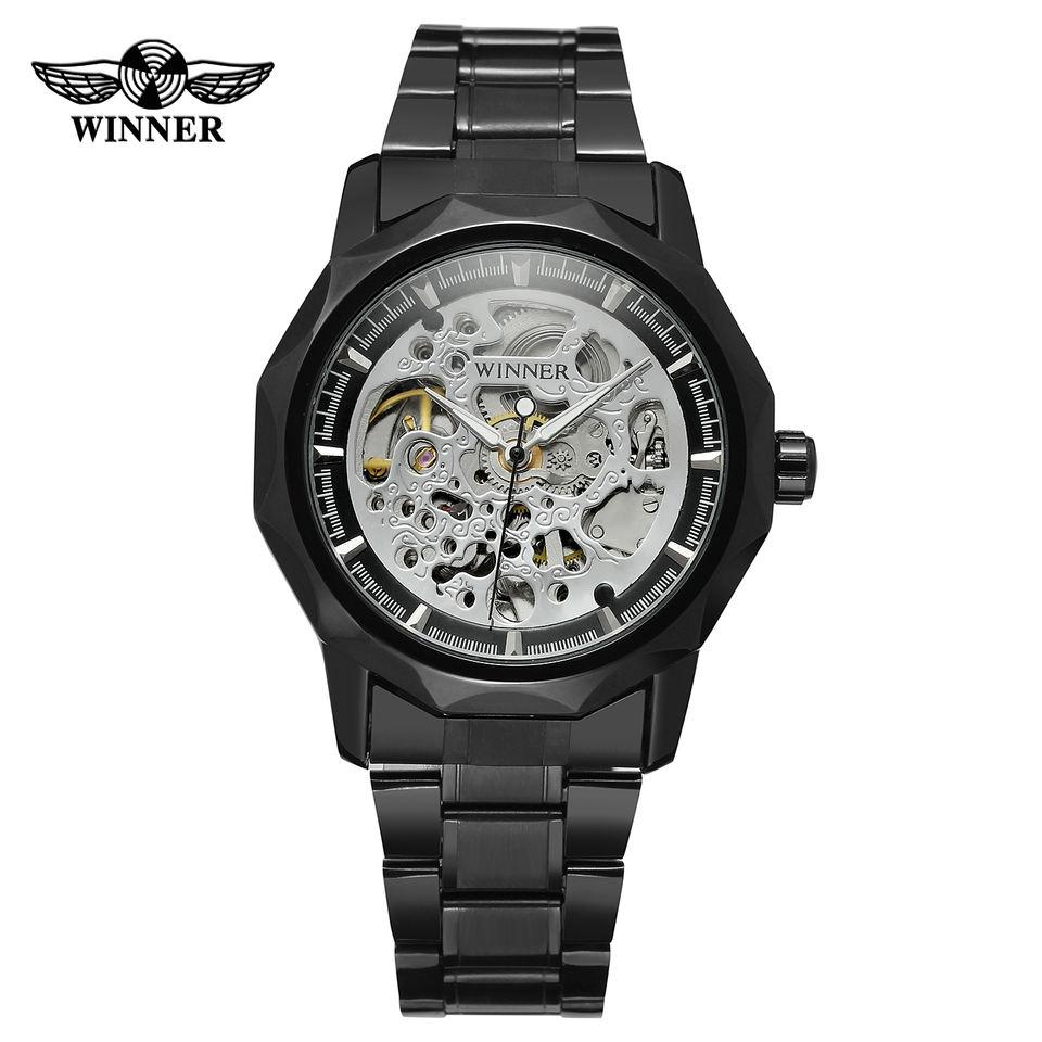 Winner Factory Gold Wrist Watch Custom Casual Montre Homme Saat Men Luxury Skeleton Automatic Men's Mechanical Watch