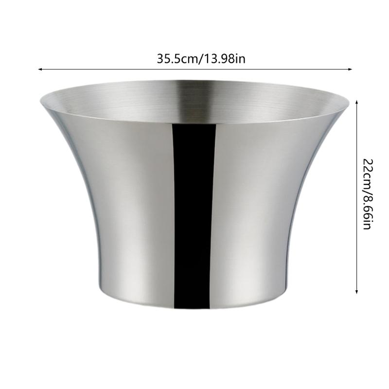 Beverage Ice Bucket Stainsless Steel Champagnes Bucket Beverage Tub Drink Coolers Wine Supplies for Restaurant