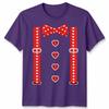 Red Bow Tie Heart Suspenders Valentines Day Mens T-Shirt Womens Graphic Tee