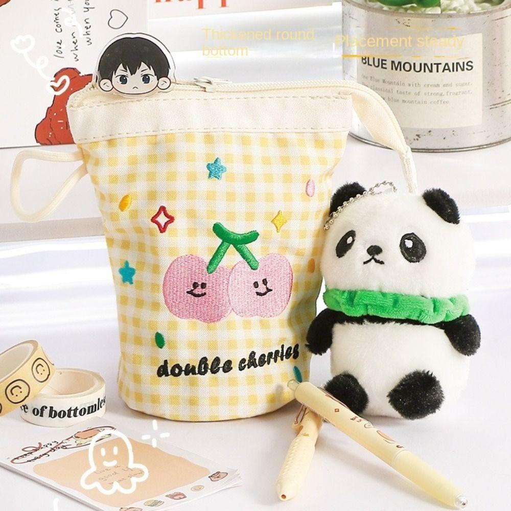 Dopamine Cute Pencil Case Large Capacity Pencil Bag Fashion Stationery Storage Bag  Student