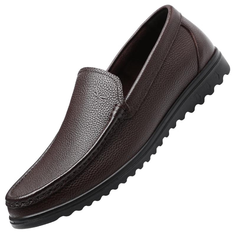 Red Dragonfly Men s Leather Slip-On Loafers WTA214152 41