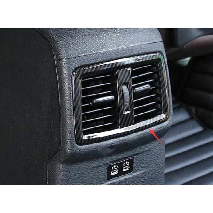 For BMW X1 F48 2016-19 ABS Carbon Fiber Inner Car Rear Air Outlet Vent Cover