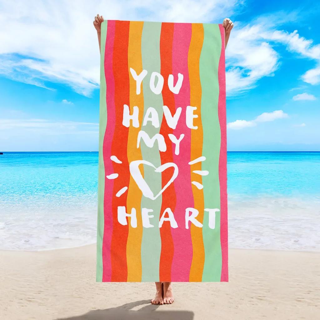 Beach Towel Oversized Absorbent Sand Free Thick Microfiber Beach Towel for Kids Men Women Girls Boys Swim Spa Towel