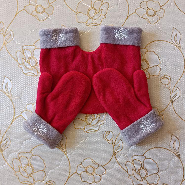 

Затишні парні рукавички з полярного флісу: Суцільний дизайн для тримання за руки взимку One Size