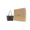 Coach Borsa Tote con Chiusura a Zip, Borsa Shopping in PVC, Borsa a Spalla Grande da Donna, Marrone Scuro 4455-IMAA8