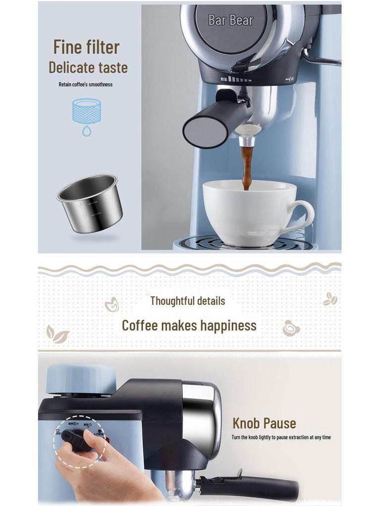 Bear KFJ-A02N1 Espresso Machine: Fully Automatic High-Pressure Coffee Maker for Home & Commercial Use