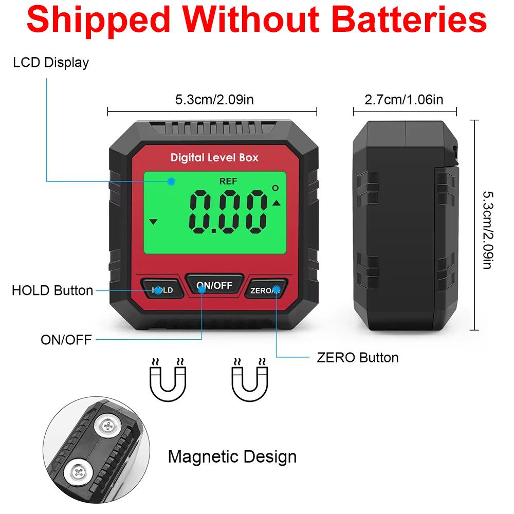 Angle Protractor Universal Magnet Ruler 90° 180° Digital Inclinometer Level Meter Goniometer Angle Bevel Tester Measuring Tools