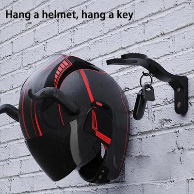 2pcs Wall Mounted Motorcycle, Bicycle Helmet Placement Bracket Riding Equipment Hook Hanger Store And Organize Car Key Hooks