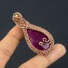 Ruby Pendant Gemstone Jewelry, 999 Copper Wire Wrapped Handmade Pendant, Latest Design Jewelry