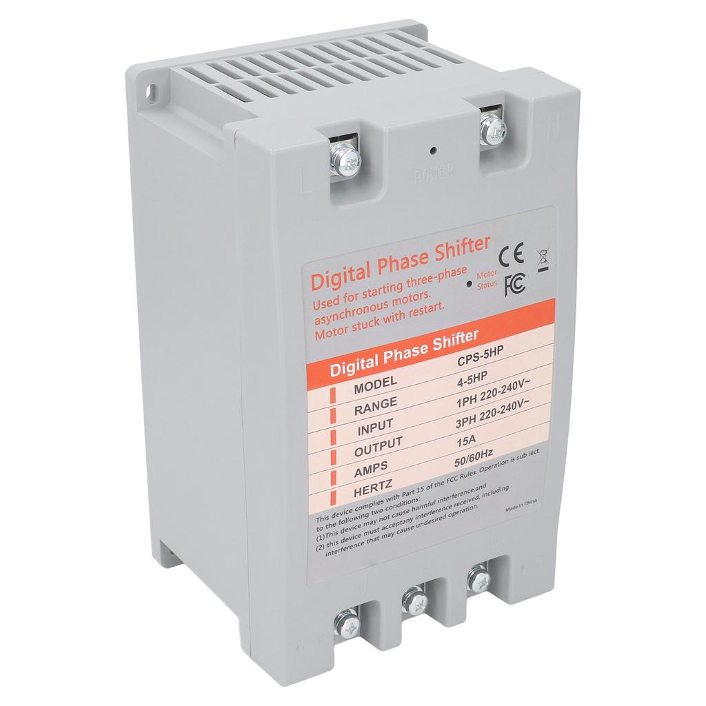 Single to 3 Phase Converter Digital Phase Converter 4 to 5 Horsepower 2.2 to 3.7kw 220‑240VAC