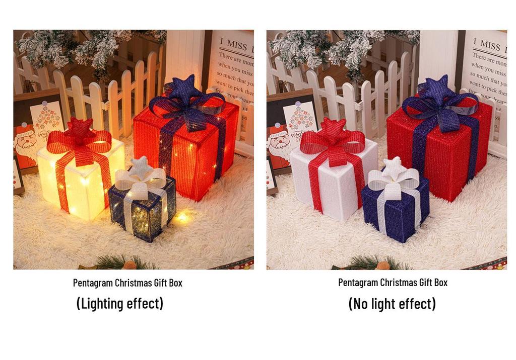 Christmas LED String Lights Gift Set: 3-Piece Decoration for Festive Party Atmosphere