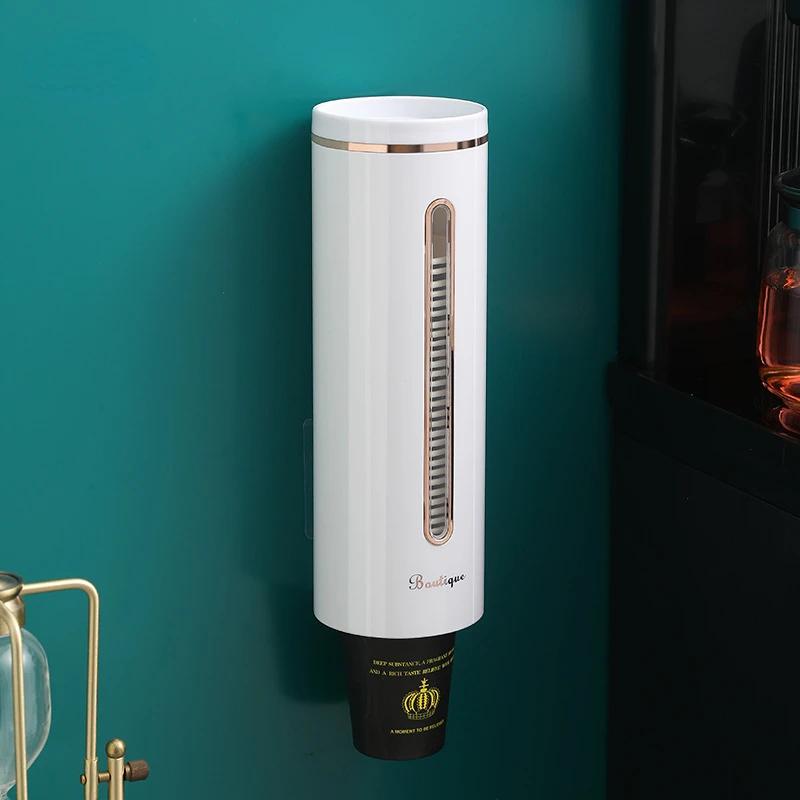 Portable Wall Mounted/plastic Paper Cup Dispenser, Household Disposable Cup Storage Rack, Coffee Cup and Teacup Storage Rack