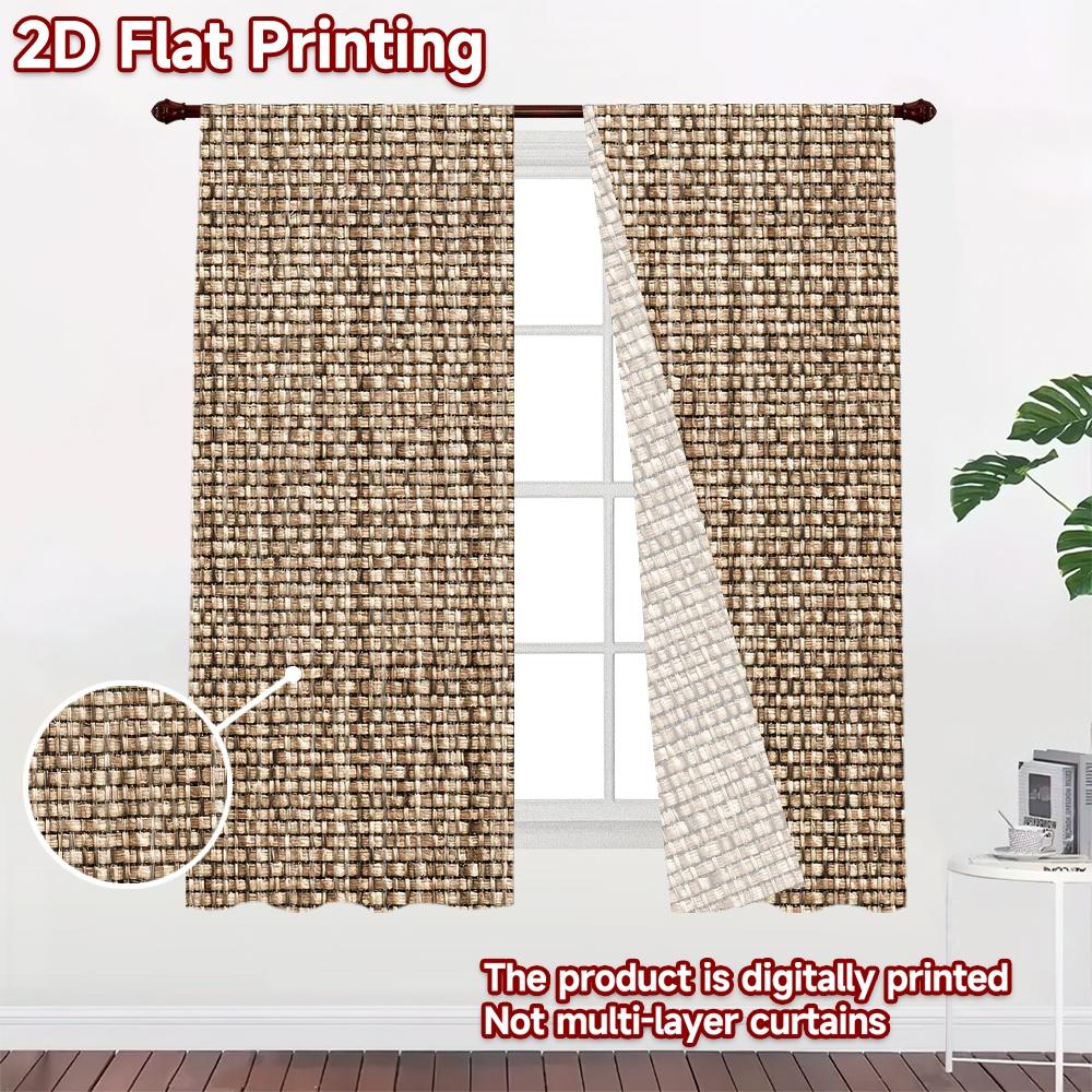 2D flat Photography Backdrop Popular Photography Scene Banner Brown Woven Grid 100% Polyester Birthday Party Perfect for