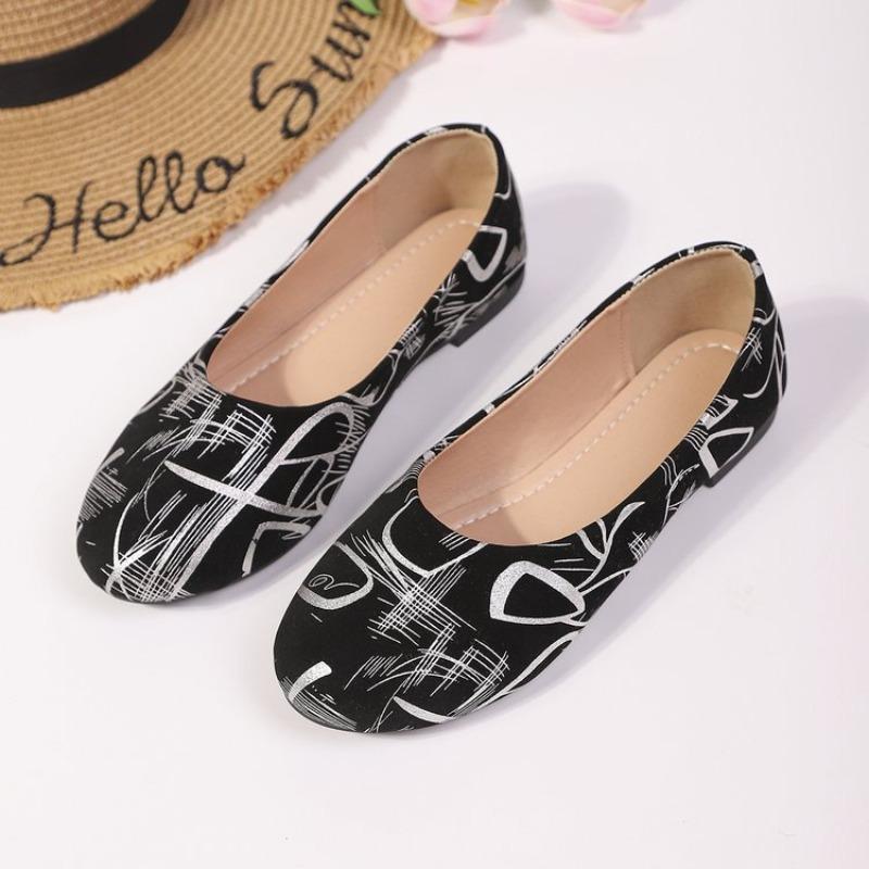 Women Flat Shoes Spring and Autumn Shallow Round Toe Loafers Comfortable Lightweight