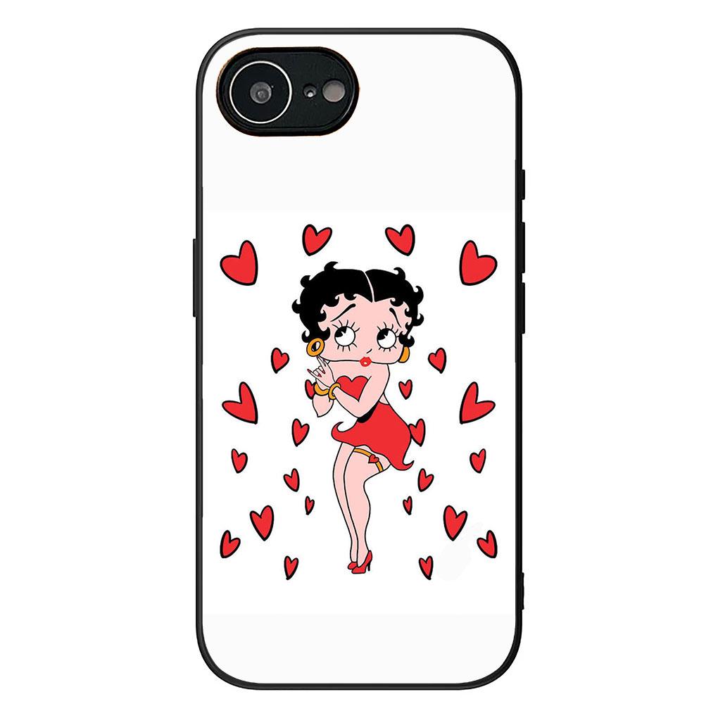 Soft Phone Cover for Apple iPhone 17 16 14 15 Pro Max Plus 15+ 16E XR ProMax Air Case B-Bettys Cartoon B-Boops Anime Casing