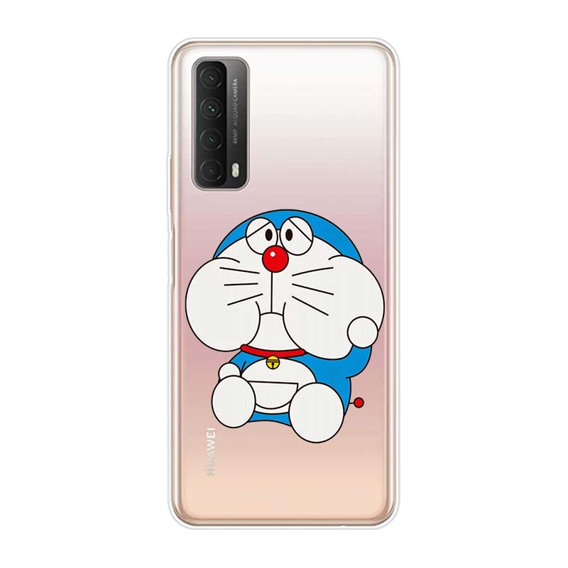 Roztomilý Doraemon pro Huawei Y9S Y6S Y8S Y9A Y7A Y8P Y7P Y5P Y6P Y7 Y6 Y5 Pro Prime 2020 2019 měkké pouzdro na telefon