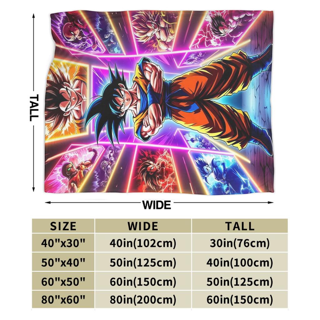 D-Dragons Ball Anime Flannel Blanket Super Soft Throw Blanket for Home Decor Decorative Street Trend Bedspread Sofa Bed Cover