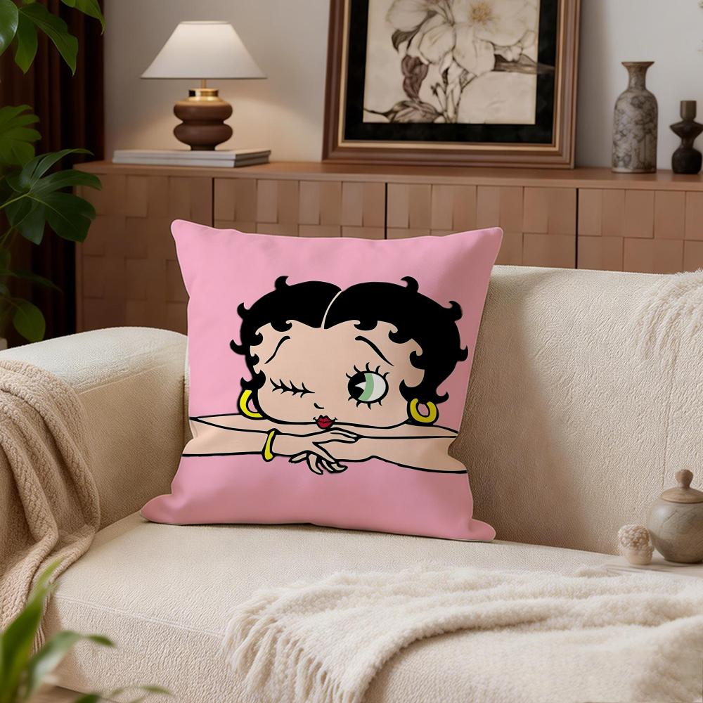 Classic Betty Boop Cushion Cover Cushion Cover Set 4Pcs 50X50 45X45 40X40 Pillowcase Decorative Sofa Home Decor