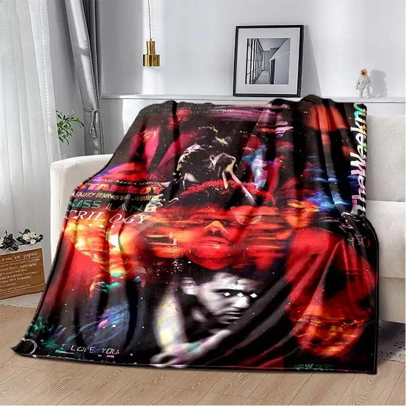 Manta de Franela de Peluche The Weeknd para el Cantante The Weeknd Manta Suave para Sofá Cubierta de Cama Oficina