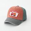 Fashion Hat Children's Color Matching Baseball Cap Fire Truck Embroidery Pattern Hat Boys Curved Edge Cap Breathable Sun Cap