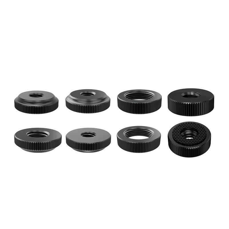 Kamera Aksesuar Seti: 1/4" Vida, 3/8" Somun, 5/8" Mikrofon, Sıcak Ayakkabı Düğmesi, Selfie Çubuğu, Tripod Başlığı