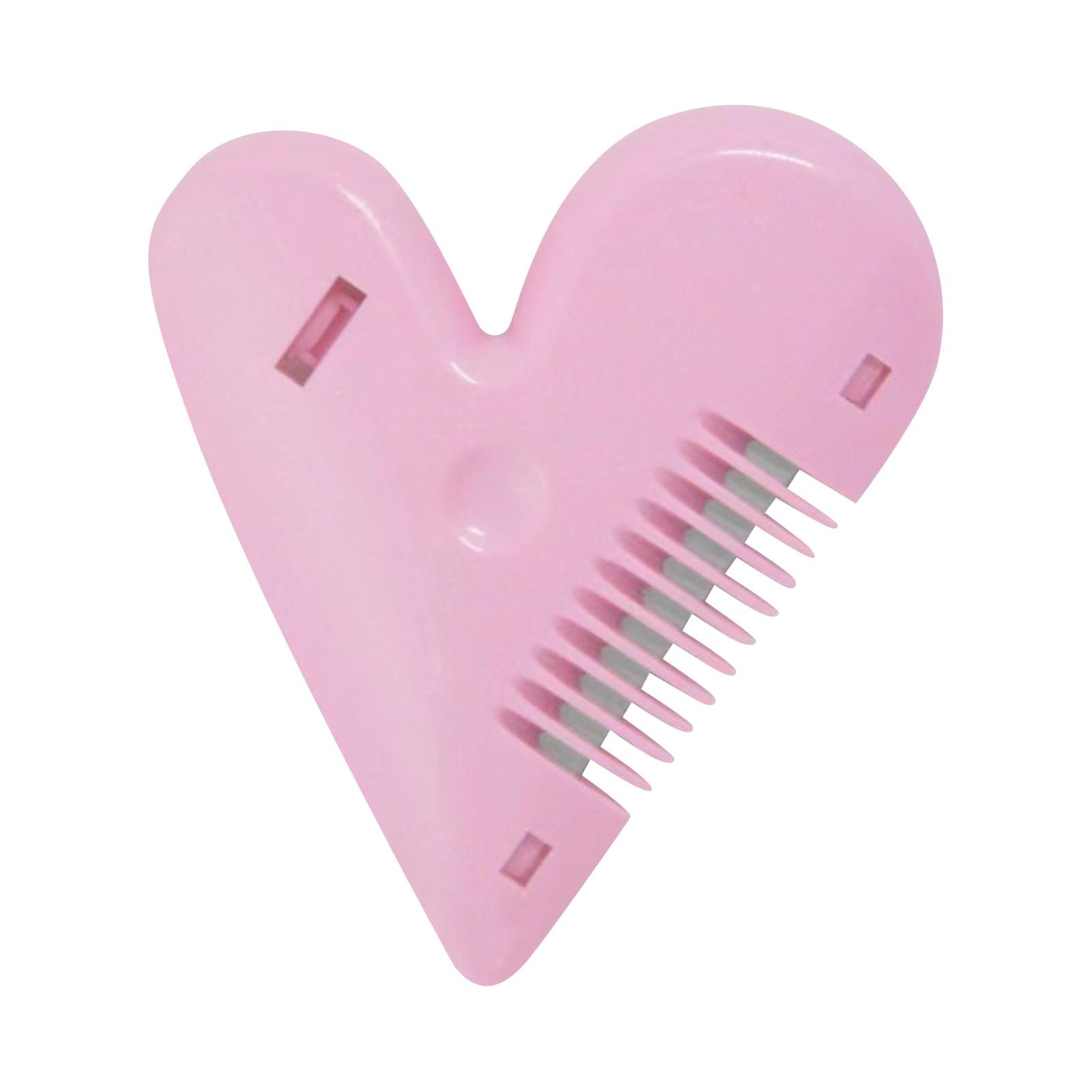 

Расческа для стрижки волос в форме сердца, щетки для лобковых волос, инструменты для обрезки, филировочные ножницы розовый