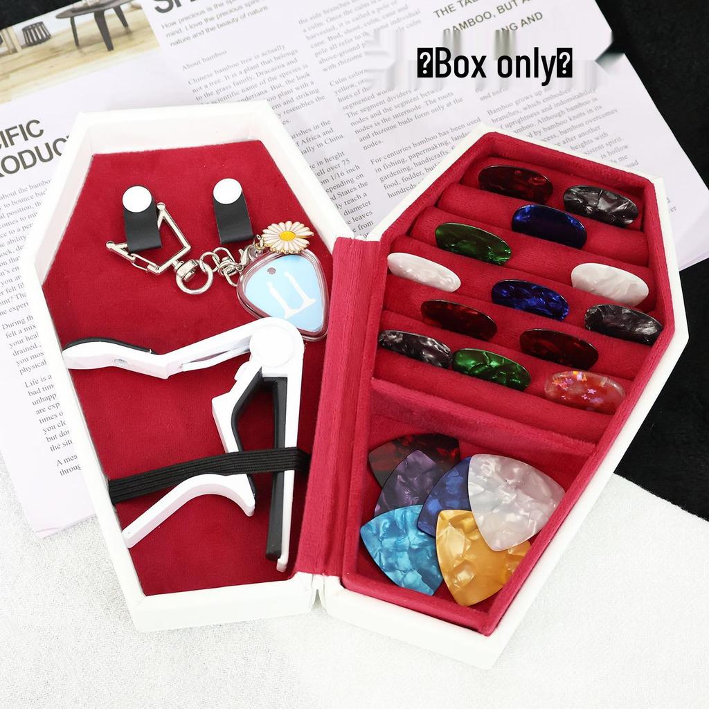 Guitar Accessory & Pick Storage Box, Velvet Collection & Capo Holder