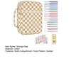 Quilted Bible Case Women Floral Bible Cover Case with Handle Study Supplies Bag Portable