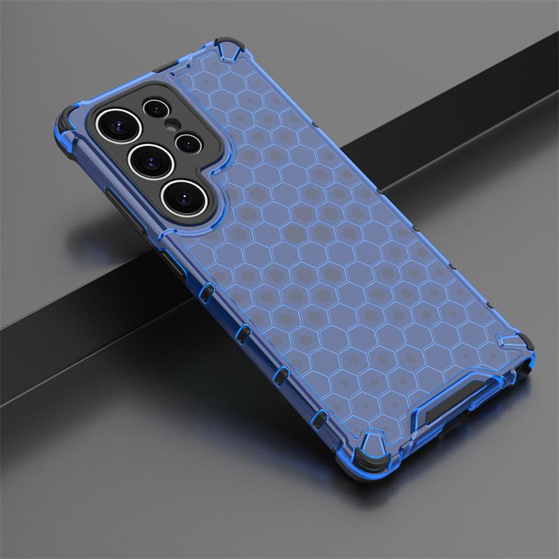 Shockproof Transparent Case For Samsung Galaxy S25 Ultra Honeycomb Armor Case Samsung S25 Ultra Cover For Samsung S25 Ultra Case