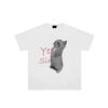 Yes Sir Cute Cat Print Oversized T Shirt Unisex Unisex Vintage Aesthetic Streetwear Harajuku Short Sleeve Funny Cat Meme Casual Tees