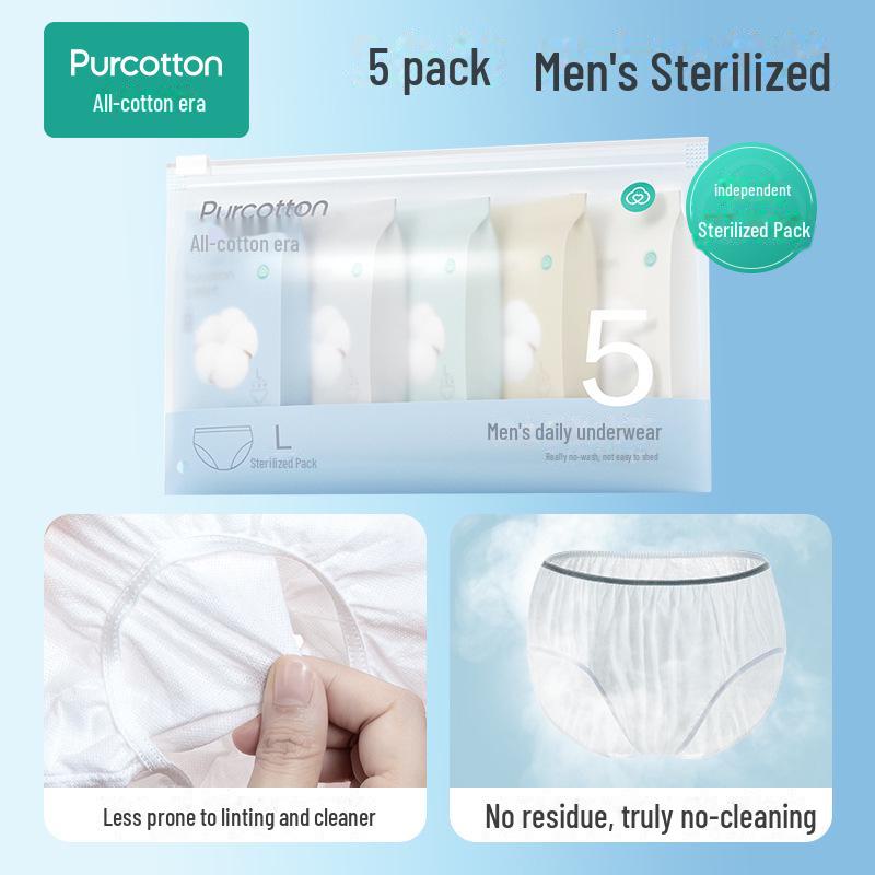 Sterilized Cotton Disposable Underwear for Men & Women - Large Size