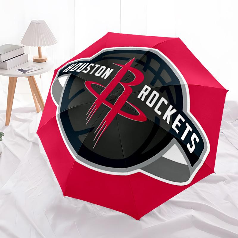 1pc Rockets Houston Automatic Folding Cute Umbrella - Lightweight, Retractable Design with 8-Rib Durability, Perfect for Outdoor48