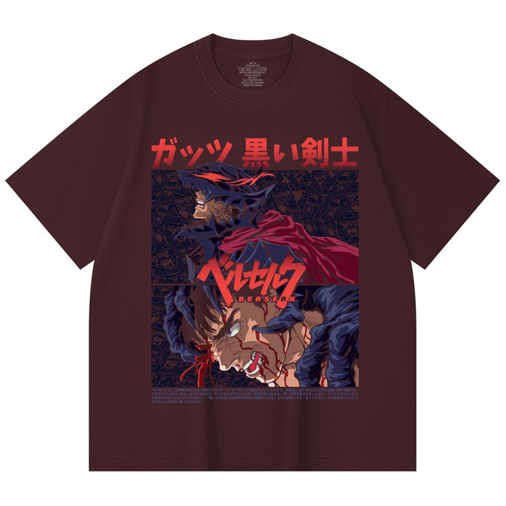 230 Gsm 100% Cotton Berserk V5 Print Unisex Heavy Cotton T Shirt