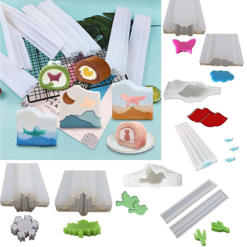 Molde de Silicona para Jabón de Varias Formas Mariposa Delfín Redondo Corazón Tubo de Tubería Molde para Jabón Herramienta Creativa para Hacer Jabón Artesanal DIY