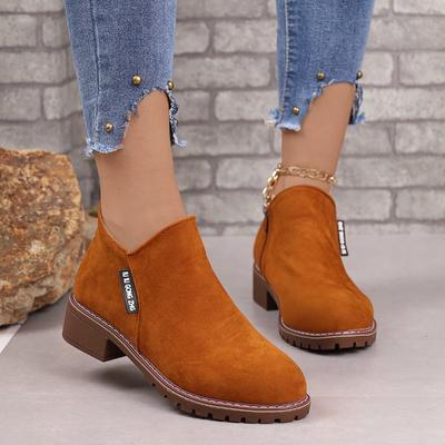 Women Boots New Autumn and Winter Women Shoes Brand Fashion Ankle High Heels Casual Suede Leather Goth Boots for Women