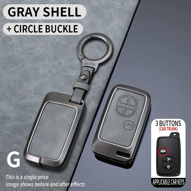 Svagd6 Zinc Alloy Car Key Case Full Cover Shell Fob For Toyota Corolla Altis Auris Aygo Yaris Camry RAV4 Verso TC IM Shell Accessories