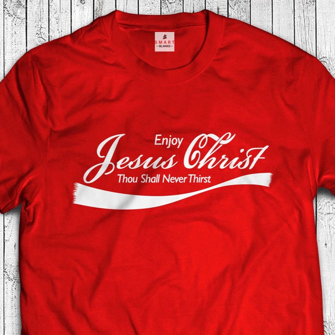 Enjoy Jesus Christ Christian T-Shirt Thou Shall Never Thirst Funny vintage Jesus 3XL