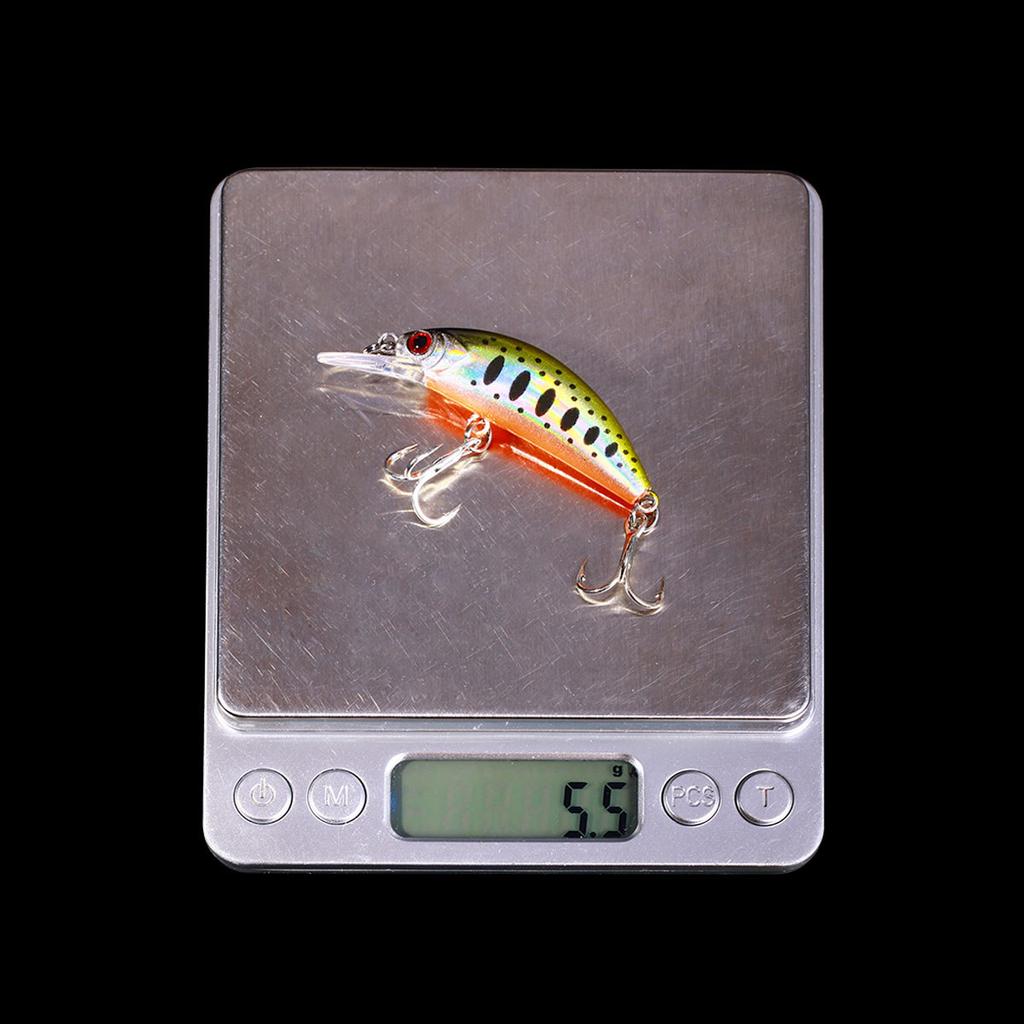 1Pcs Fishing Lure 6cm/5.5g Floating Artificial Hard Bait Bass Wobblers Lures Crankbait Hooks Tackle