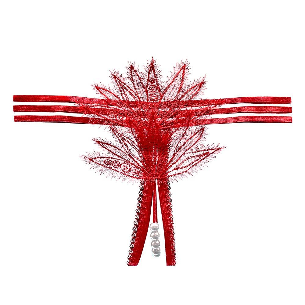 Flirting Eyelashes Lace Panties Can Be Inserted Into Women's Erotic Beaded Massage Bed Teasing Hot Perspective Thong 2290