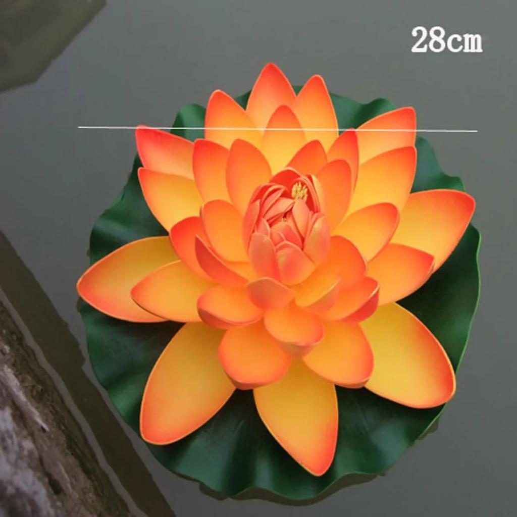 Artificial Floating Lily Pads Pond Flowers For Aquarium Decoration EVA Plastic Material Realistic Appearance Water Decoration