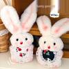 Adorable Plush Rabbit Doll Pendant: Squeaky Rabbit Keychain & Backpack Charm